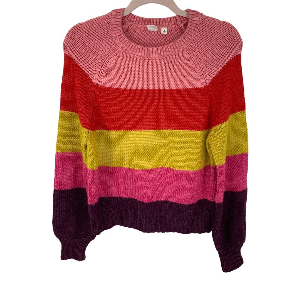 Gap Colorful Striped Sweater Size M - Picture 1 of 7